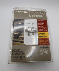 Lutron Skylark Fan & Light Control Dimmer 3-Speed Single Pole White 120V
