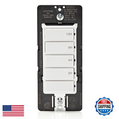 Leviton Countdown Switch For Lights Attic Heaters Pool Pumps 2-4-8-12 Hour