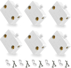 6Sets Wardrobe Closet White Electrical Light Switches Normally Closed Lamp Switc