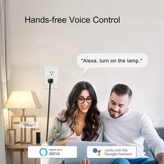 WiFi Dimmer Smart Plug Compatible with Alexa Google Home for Voice Control Mi…
