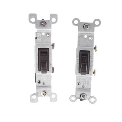 Leviton 1451 Brown Residential Single Pole Framed Toggle Light Switches 15A 2pcs
