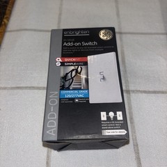 GE Enbrighten Add-On Switch With QuickFit And SimpleWire, Toggle, White -in Wall