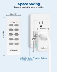Remote Control Outlet Wireless Remote Light Switch Programmable Electrical Ou…
