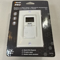 New Woods 7-Day Digital In-Wall Timer – Model #59018