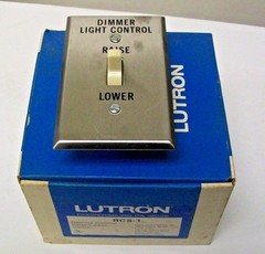 Lutron RCS-1 Remote Control Raise / Lower Switch with Stainless Plate New in Box