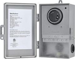 Pool Pump Timer, Mechanical Timer Box Outdoor, Heavy Duty 2HP 40A 120-277 VAC, 2