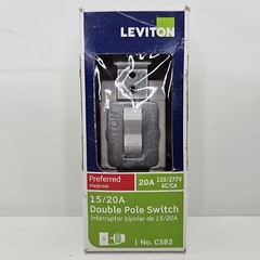 Leviton Toggle Double Pole Switch Preferred 120/277V – 20 Amp White CSB2 NEW!!!