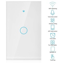 1 Gang WiFi Smart Wall Light Touch Switch Panel For Alexa/Tuya/Smat Life App
