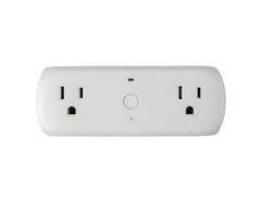 2 Outlet Wall Adapters with Remote Control Wireless Indoor White 3-Pack