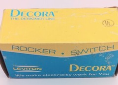 Leviton 5623-2 20A 120/277 V Decora Plus Rocker 3-Way AC Quiet White Switch