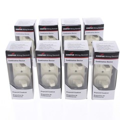 Cooper 275A 3-Way Almond pcs Double Wall Toggle Light Switch15A Single Pole 8pcs