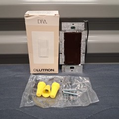 Lutron Diva Light Switch & Dimmer New Open Box Black DV-600P