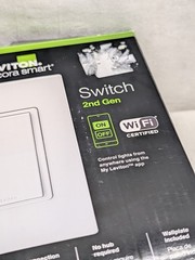 Leviton Decora Smart WiFi Switch 2nd Gen R02 D215S 1RW White Wallplate Included