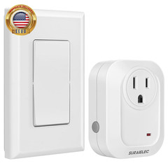 Wireless Wall Switch Remote Control Outlet, No Wiring Needed, 100Ft RF Range, Pr