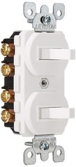 15 Amp 120/277 Volt Duplex Style 3-Way / AC Combination Switch