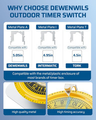 T104M 24-Hour Mechanical Timer Switch (Mechanism Only), 208-277VAC DPST, 5HP 40A