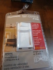 Lutron CTFSQ-FH-WH Fan Control Slide, White
