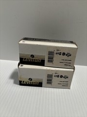2 Pcs Leviton 1221-2W 20-Amp, 120/277-Volt, Toggle Single-Pole AC Quiet Switch.