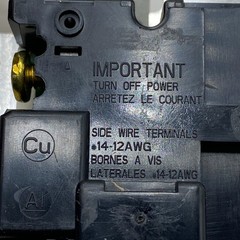 LUTRON TCGL-153P DIMMER SWITCH, C-L DIMMER TGCL-153PR-LA, 120V 60HZ