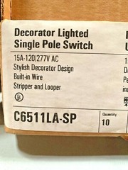 🔴(QTY 5) Eagle C6501W White Decorator Duplex Receptacle 15A 125V NEW‼️LT ALMOND