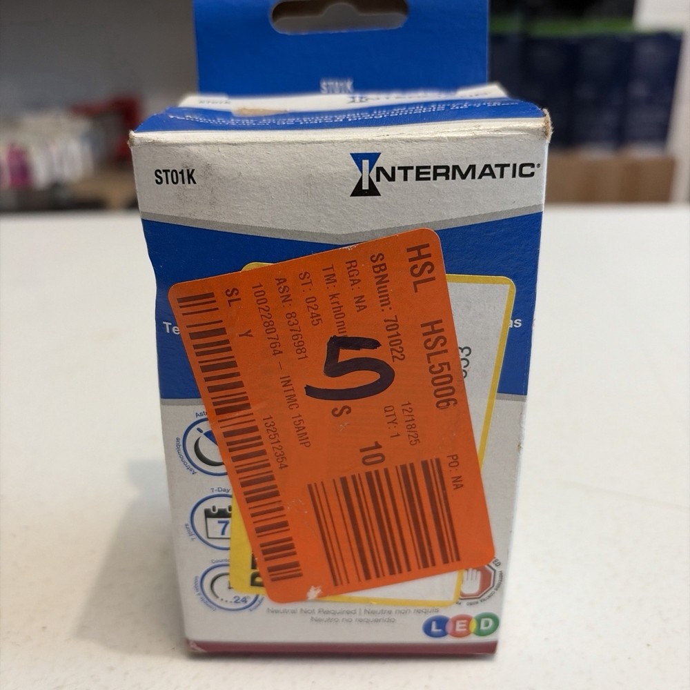 Intermatic ST01K Astronomic 7-Day Programmable Digital In-Wall Timer