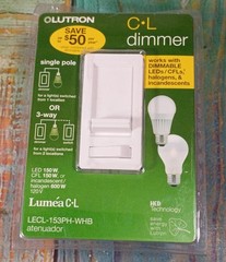 Lutron C•L Dimmer LECL-153PH-WHB