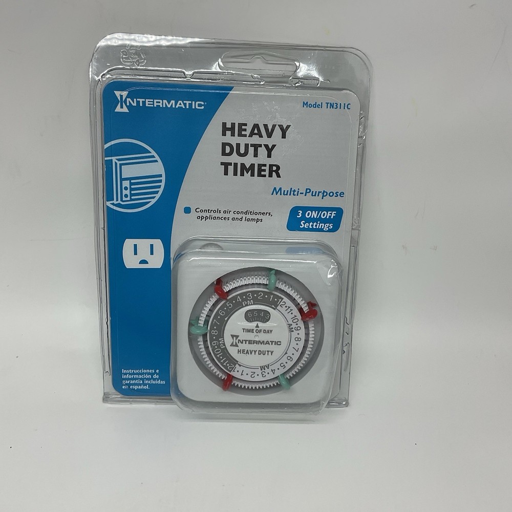 Intermatic TN311C Heavy Duty 3-Setting 15A Timer Grounded – NEW (Worn Packaging)