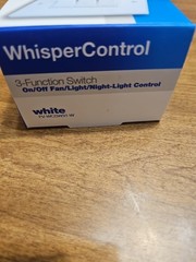 Whisper Control 3-Function Switch 120V Night Light Fan Speed Control