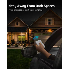 120-Volt Remote Control Light Bulb Socket W/ Wall Mounted Wireless Controller, W