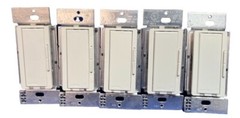 Lutron HomeWorks HD-RD, Accessory Dimmer – LOT OF 5 UNITS – Light Almond