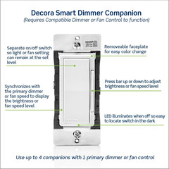 Leviton Decora Smart Dimmer Switch Companion for Multi-Location Dimming (Not for
