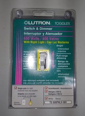 Lutron Toggler Switch & Dimmer 600 Watts With Night Light NEW