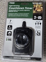 Prime Light Sensing Countdown Timer 7 On/Off Settings #0154182 Model: UTTNOCD2