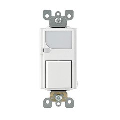 15-Amp 120V AC Combination Decora Switch with Guide Light, 6526-W, White