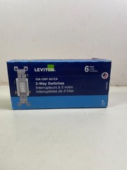 Leviton 15A 120V 3-Way Toggle Switch 6-Pack White Grounding Quickwire 1453-2wm