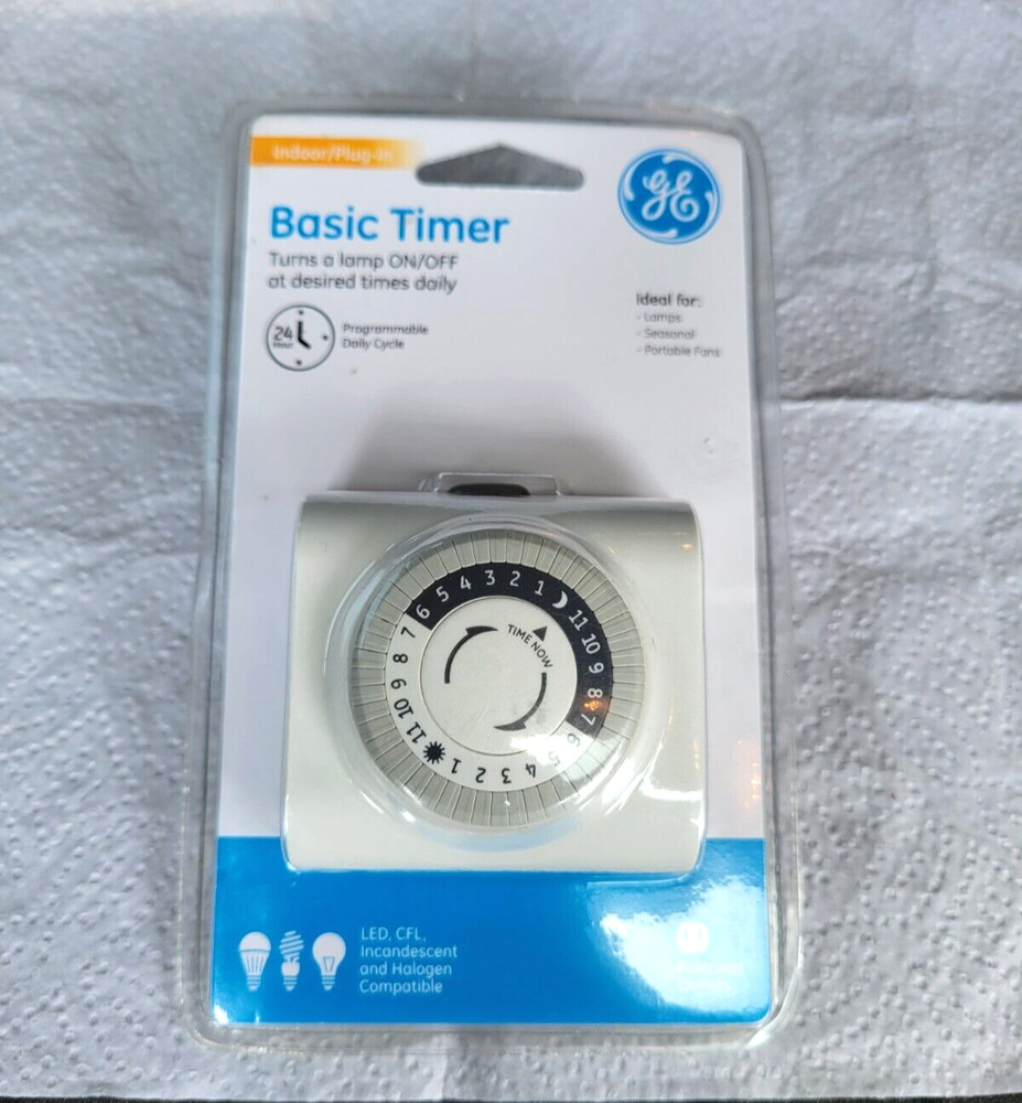 GE Basic Timer 24-Hour Programmable Indoor plug-in 15119