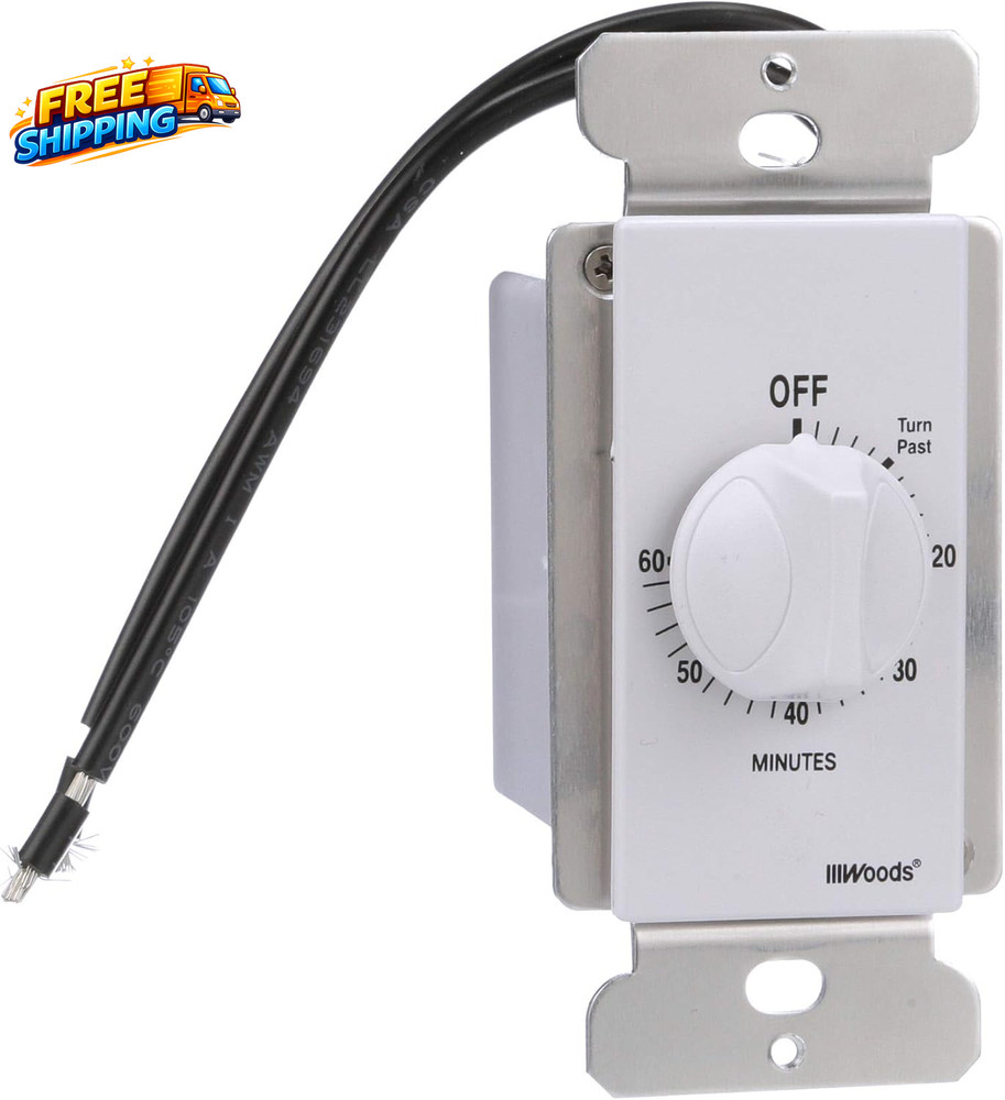 60 Minute Spring Wound Timer White 59717