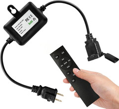 120W(Max) Remote Dimmer Timer Function Plug in for All Outdoor String Lights, Pa