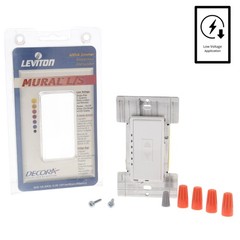 Leviton White Preset Mural Dimmer Switch Multi-Way 600VA Mag Low Volt MLM06-1LW