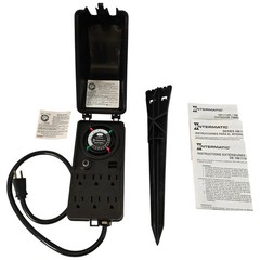 Intermatic Heavy Duty Outdoor Timer 15 Amp 6 Outlets 2 On/Off Settings HB1116R