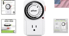 Compact 24-Hour Digital Timer with Built-in Pin Dial for Smart Automation