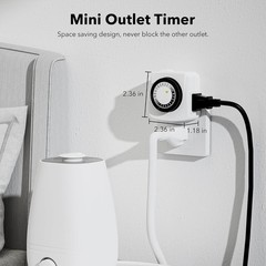 24-Hour Mechanical Indoor Timers – 2 Prong, 2 Pack for Home Automation
