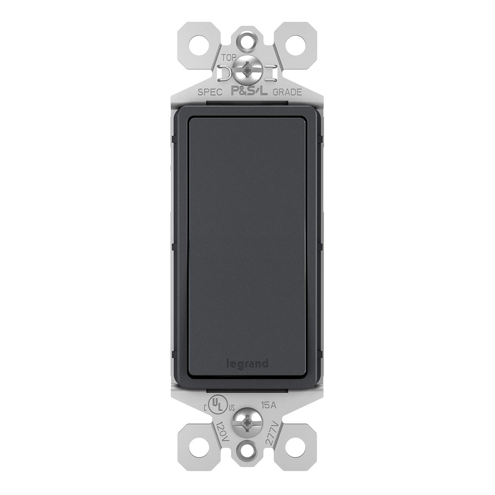 Legrand Radiant TM873GCC10 15 Amp Rocker Wall Switch 3Way Graphite 1 PCS