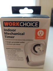 WORK CHOICE INDOOR GROUNDED MECHANICAL TIMER 24 Hour Pin Timer