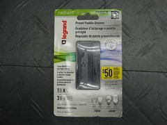 Legrand radiant Rocker Dimmer 450W LED/700W Incandescent Graphite RHCL453PGCCV4