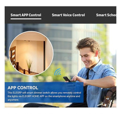 ELEGRP 3 pack Three Way Smart Dimmer Light Switches DTR30, 2.4GHz Wi-Fi, Black