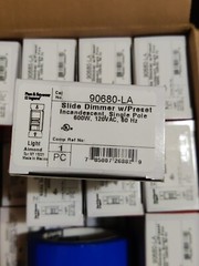 Pass & Seymour Slide Dimmer 90680-LA with preset incandescent single pole 600w
