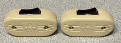 NEW LOT OF 2 EATON 933-V IN-LINE FEED THRU CORD SWITCH IVORY 3 Amp 120V, pair