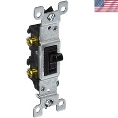 Sleek 15 Amp Toggle Framed AC Quiet Switch for Effortless Wiring – Black