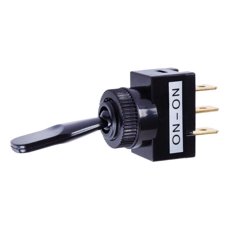 Jandorf 61118 Black 20A 12V dc 1-Pole SPDT Contact 3-Tab Terminal Toggle Switch